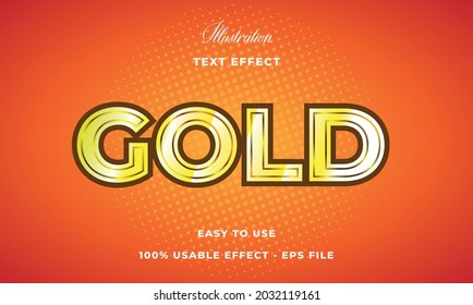 editable gold vector text effect modern style