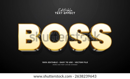 Editable golden 3d text effect, exclusive text style effect