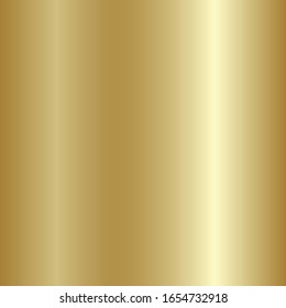Editable Golden gradient vector illustration. Gold metallic smooth foil material for the abstract background. Jewelry shiny and soft blank decoration element. Eps 10