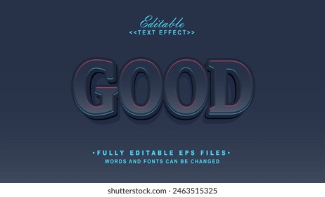 editable good text effect.typhography logo