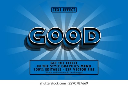 Editable good vector text effect
