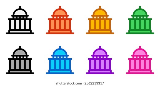 Editable government, capitol, political building vector icon. Part of a big icon set family. Perfect for web and app interfaces, presentations, infographics, etc