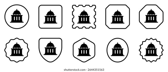 Editable government, capitol, political building vector icon. Part of a big icon set family. Perfect for web and app interfaces, presentations, infographics, etc