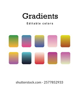 Editable gradient set with 2 color combination