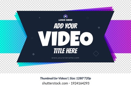 Editable Gradient Video Thumbnail for all platforms gradient fully customizable video thumbnail text is fully editable Editable Premium Vector for videos	
 cool thumbnails design templates