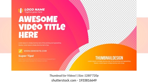 Editable Gradient Video Thumbnail for all platforms gradient fully customizable video thumbnail