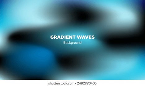 Editable gradient wave background, colorful abstract liquid 3D shapes. Futuristic design wallpaper for banners, posters, covers, flyers, presentations, advertisements, landing pages