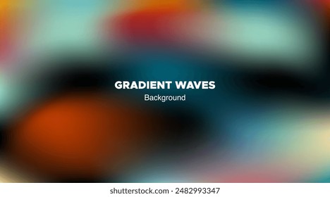 Editable gradient wave background, colorful abstract liquid 3D shapes. Futuristic design wallpaper for banners, posters, covers, flyers, presentations, advertisements, landing pages