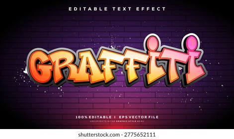 Editable graffiti text effects, gradient colors. Text style effects.