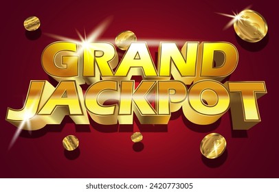 Editable grand jackpot text effect