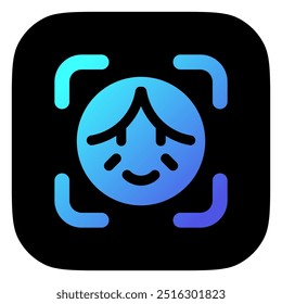 Ícone de vetor de face avô editável. Parte de uma grande família de conjuntos de ícones. Perfeito para interfaces web e app, apresentações, infográficos, etc