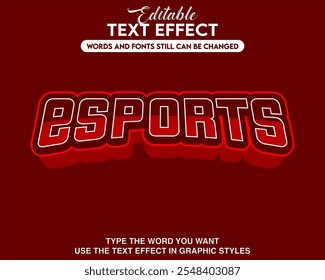 Editable graphic text effect esports style