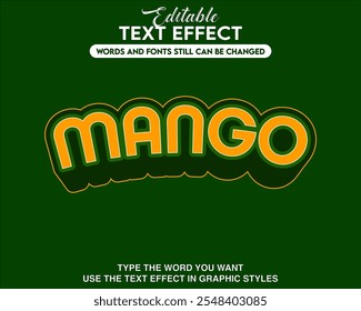 Estilo editável do efeito de texto gráfico manga