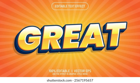 editable great vector text effect with modern style design