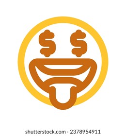 Editable greedy face expression emoticon vector icon. Part of a big icon set family. Part of a big icon set family. Perfect for web and app interfaces, presentations, infographics, etc