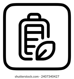 Editable green energy, battery, rechargeable vector icon. Environment, ecology, eco-friendly. Part of a big icon set family. Perfect for web and app interfaces, presentations, infographics, etc