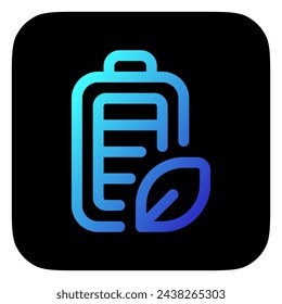 Editable green energy, battery, rechargeable vector icon. Environment, ecology, eco-friendly. Part of a big icon set family. Perfect for web and app interfaces, presentations, infographics, etc