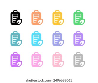 Editable green energy, battery, rechargeable vector icon. Environment, ecology, eco-friendly. Part of a big icon set family. Perfect for web and app interfaces, presentations, infographics, etc