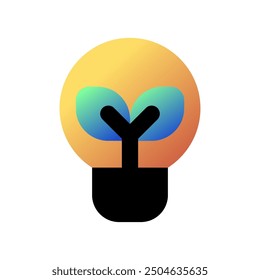 Editable green energy, lightbulb, electricity vector icon. Environment, ecology, eco-friendly. Part of a big icon set family. Perfect for web and app interfaces, presentations, infographics, etc