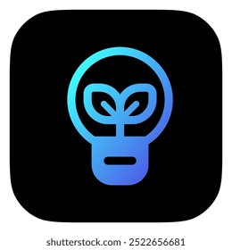Editable green energy, lightbulb, electricity vector icon. Environment, ecology, eco-friendly. Part of a big icon set family. Perfect for web and app interfaces, presentations, infographics, etc