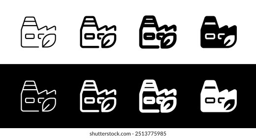 Editable green factory plant, industry vector icon. Environment, ecology, eco-friendly. Part of a big icon set family. Perfect for web and app interfaces, presentations, infographics, etc