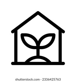 Editable greenhouse vector icon. Gardening, plant, building. Part of a big icon set family. Perfect for web and app interfaces, presentations, infographics, etc