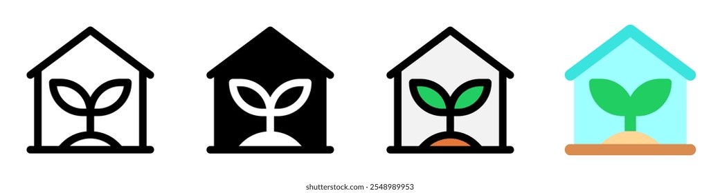 Editable greenhouse vector icon. Gardening, plant, building. Part of a big icon set family. Perfect for web and app interfaces, presentations, infographics, etc