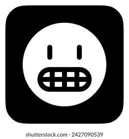 Editable grinning, grimacing face vector icon. Part of a big icon set family. Perfect for web and app interfaces, presentations, infographics, etc