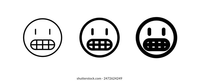 Editable grinning, grimacing face vector icon. Part of a big icon set family. Perfect for web and app interfaces, presentations, infographics, etc