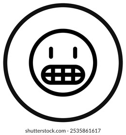 Icono de Vector de cara sonriente y mueca editable. Parte de una gran familia de iconos. Perfecto para interfaces de Web y App, presentaciones, infografías, etc