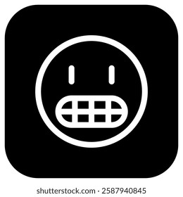 Editable grinning, grimacing face vector icon. Part of a big icon set family. Perfect for web and app interfaces, presentations, infographics, etc