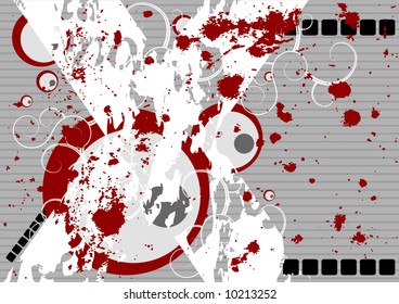 Editable grunge vector background with space for your text.