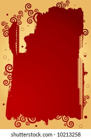 Editable grunge vector decorative frame with space for your text or image.