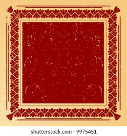 Editable grunge vector decorative frame with space for your text or image.