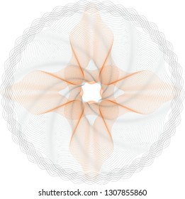 Editable guilloche vector pattern