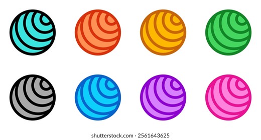 Editable gym ball vector icon. Part of a big icon set family. Perfect for web and app interfaces, presentations, infographics, etc