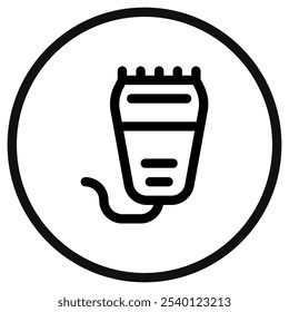 Icono editable del Vector del cortador del pelo. Peluquería, estilo de vida, aseo. Parte de una gran familia de iconos. Perfecto para interfaces de Web y App, presentaciones, infografías, etc