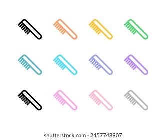 Icono de Vector de peine de pelo editable. Cosméticos, maquillaje, cuidado de la piel, belleza. Parte de una gran familia de iconos. Perfecto para interfaces de Web y App, presentaciones, infografías, etc