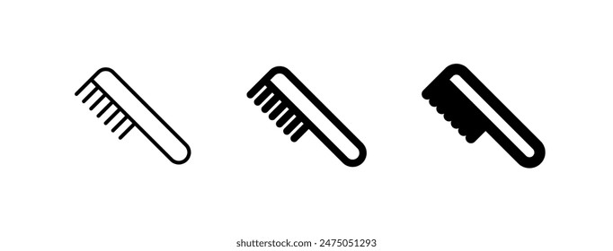 Icono de Vector de peine de pelo editable. Cosméticos, maquillaje, cuidado de la piel, belleza. Parte de una gran familia de iconos. Perfecto para interfaces de Web y App, presentaciones, infografías, etc