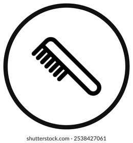 Editable hair comb vector icon. Cosmetics, makeup, skincare, beauty. Part of a big icon set family. Perfect for web and app interfaces, presentations, infographics, etc