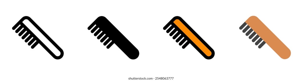 Editable hair comb vector icon. Cosmetics, makeup, skincare, beauty. Part of a big icon set family. Perfect for web and app interfaces, presentations, infographics, etc