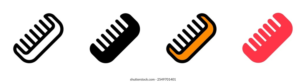 Editable hair comb vector icon. Barbershop, lifestyle, grooming. Part of a big icon set family. Perfect for web and app interfaces, presentations, infographics, etc