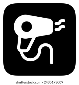 Editable hair dryer vector icon. Barbershop, lifestyle, grooming. Part of a big icon set family. Perfect for web and app interfaces, presentations, infographics, etc