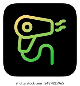 Icono de vector de secador de pelo editable. Barbería, estilo de vida, aseo. Parte de una gran familia de iconos. Perfecto para interfaces web y aplicaciones, presentaciones, infografías, etc