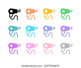 Icono de Vector de secador de pelo editable. Peluquería, estilo de vida, aseo. Parte de una gran familia de iconos. Perfecto para interfaces de Web y App, presentaciones, infografías, etc