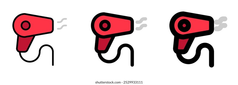 Editable hair dryer vector icon. Barbershop, lifestyle, grooming. Part of a big icon set family. Perfect for web and app interfaces, presentations, infographics, etc