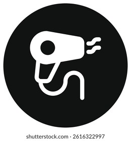 Editable hair dryer vector icon. Barbershop, lifestyle, grooming. Part of a big icon set family. Perfect for web and app interfaces, presentations, infographics, etc