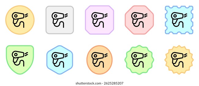 Editable hair dryer vector icon. Barbershop, lifestyle, grooming. Part of a big icon set family. Perfect for web and app interfaces, presentations, infographics, etc