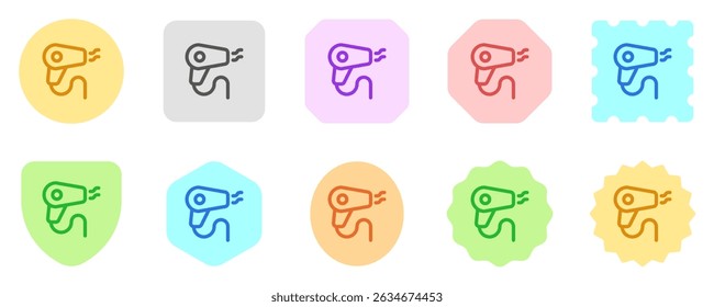 Editable hair dryer vector icon. Barbershop, lifestyle, grooming. Part of a big icon set family. Perfect for web and app interfaces, presentations, infographics, etc