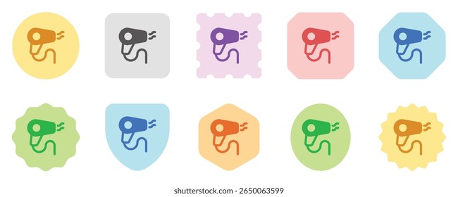 Editable hair dryer vector icon. Barbershop, lifestyle, grooming. Part of a big icon set family. Perfect for web and app interfaces, presentations, infographics, etc